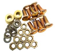 3/8"-16 x 1 Grade 8 Carriage Bolts (10-Pack) - Heavy-Duty Coarse Bolts Includes Flat Washers Lock Washers & Nuts - Round Head Square Neck SAE 1.0" for Machinery & Construction