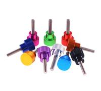 3/8-16UNC Color Aluminum Alloy Bolt with Large Knurled High Head Handle, Black, L - 30mm-10 Pcs