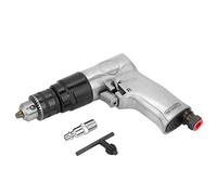 3/8" 1700rpm High Speed Pneumatic Drill, Reversible Rotation Air Drill Tool for Metal Wood Concrete, Compact Ergonomic Design with Quick - Change Chuck for Workshop and Constructio