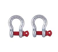 3/8"-2" Bow Shackles 1-55Tons Heavy Duty Lifting Shackles for Tow Strap, Winch, Lifting Towing Construction Bow Ring Shackle Locks