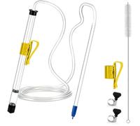 3/8”Auto Siphon with Bottling Wand 3/8"Racking Cane Beer Wine Siphon Homebrew 5.5FT Food-Grade Silicone Yellow Tubing Clamp Effortless Bottling Fermentation Siphoning Mead Craft Brew Home Making Kit