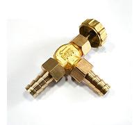 3/8" Brass Needle Valve Propane Butane Gas Adjuster Barbed Spigots 1 Mpa Elbow Control Needle Valve Replacement for Water Gas Two Way Flowing (Angle Adjust Valve,DN Ф10mm)