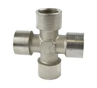 3/8" BSP Cross Fitting Female Thread Manifold Air/Hydraulic Fitting FT062