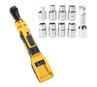 3/8" Cordless Ratchet Wrench 3/8" Power Ratchet Wrench Tool Kits 7CS Sockets Extension Rod 1/4" Adapter Variable Speed Professional Automotive Tool