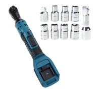 3/8" Cordless Ratchet Wrench 3/8" Power Ratchet Wrench Tool Kits 7CS Sockets Extension Rod 1/4" Adapter Variable Speed Professional Automotive Tool