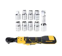 3/8" Cordless Ratchet Wrench for 20V Battery Electric Power Ratchet Variable Speed 400RPM Wrench Tool Adapter Variable Speed