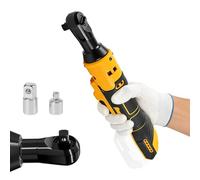 3/8" Cordless Ratchet Wrench for Dewalt 18/20V, Electric Drive Ratchet Wrench Power Tool, Variable Speed Control with LED Light, 1/2" 1/4" Adapter, 280 RPM, 80 N.m (No Battery)