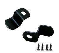 3/8" Depth Flat Offset Canvas Clips, Black Z Shaped Heavy Duty Mirror Clips for Frameless Mirror & Picture Framing Hardware with Screws, 20Pcs