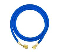 3/8" Diameter Refrigerant Hose, 3/8" FL to 1/4" FL Vacuum Certified, for R410A R134A R22 and All Common Refrigerants, Faster HVAC Evacuation and Recovery, High-Flow, 6 FT, Blue
