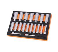 3/8" Drive Deep 12 Point Socket Set 19 Pcs Franklin Tools XF5019