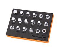 3/8" Drive Drain Plug Key Set 18 Piece Franklin Tools XFDP18