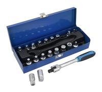 3/8" Drive Drain Plug Key Set Oil Change Gearbox Sumps Engine Repair 20pc
