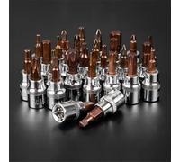 3/8 Drive Hex Socket Bit Set Chrome Vanadium Steel for T10-T55 Torx Screw Driver Repair Kit