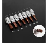 3/8" Drive Hex Socket Bit Set H3-H10 for T10-T55 Torx Screws, Includes PH1-3 PZ1-3, 47mm Chrome Vanadium Steel Bit for Ratchet Wrench Socket Tool