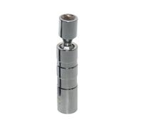 3/8" Drive Magnetic Spark Plug Socket Wrench Set, 14mm & 16mm Universal Joint Swivel Head Tool for Car & Motorcycle Maintenance, 98mm Long Reach Removal Tool
