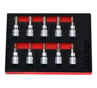 3/8" Drive Tamperproof Torx Bit Socket Set 10 Pieces BOXO BX588-R2