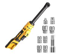 3/8" Extended Cordless Ratchet Wrench Compatible with Dewalt 20V Batteries | 60Ft-lbs Torque & 6" Extended Neck for Tight Spaces For Automotive Repair & DIY | Electric Power Ratchet (Tool Only）