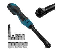 3/8" Extended Cordless Ratchet Wrench for Makita 18V Battery, 16cm Extended Head, 320 RPM, 80N.m Electric Ratchet Wrench Set with LED Light & 8 Sockets
