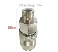 3/8" for bsp Air Line Quick Coupler, European Style Connector(16.5mm) | For Air Compressors, Leak-Proof Valve, for ideal for Mechanics, Nickel-Plated Steel, 1/4 Inch BSP