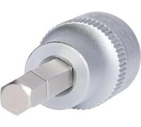 '3/8 "Hex Bit Socket 6 mm Matt Chrome-Plated on Hanger