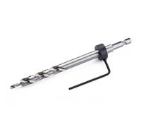 3/8" Hex Twist Step Drill Bit Wrench Set, HSS 1/4" Adapter, Shank with Depth Stop Collar, for Kreg Pocket Hole Drill Jig Master System