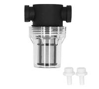 3/8" Hose Barb in-Line Strainer, Professional Inline Water Strainer with 150 Micron / 100 Mesh Filter Screen, 150 psi Plastic Beer T-Strainer for Home Brewing, Water & Beer Filtering System