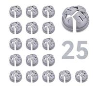 3/8 in. - 1/2 in. Non Metallic Button Bulk Push in Electrical Wire Connectors Junction Box Connector Gray Nm Cable Connector Electrical Conduit Fittings Fits for 1/2 Inch Knockouts (25)