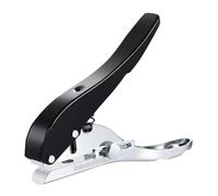 3/8 Inch 10mm Puncher, Single Hole Punch with Grip Handle, Heavy Duty Hand Hold Long Reach Puncher, Portable Circle Metal Single Round Paper Punch for Craft Paper Tag Ticket Notebook Cutting Card