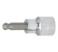 '3/8 Inch Ball Head Drill Bit Socket 8 mm Highly Polished on Hanger