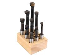 3/8 Inch Boring Bar Set 9pcs | High Speed Steel Lathe Tools for Boring Machine/Milling Machine | Round Shank Boring Bars with High Hardness & Abrasion Resilience