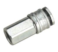 3/8 Inch Bsp Female Coupling Body - High Flow Rate Hardened Steel Connector For Tools