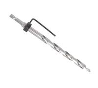 3 8 Inch Lip and Spur Point Drill Bit with Adjustable Depth Stop Hex Shank High Speed Steel for Woodworking Electric Chucks