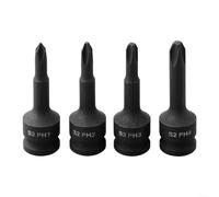 3/8 Inch Socket Adapter Set 4PCS Cross Screwdriver Bit Drive Head PH1 PH2 PH3 PH4 Chrome Molybdenum Steel for Wrench Hex Socket