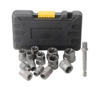 3/8" Locking Wheel Nut Remover Set Stud Bolt Impact Twist Socket Extractor Tool