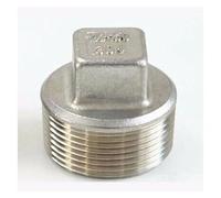 3/8"" Male Threaded Connection 304 Stainless Steel Pipe Fitting Countersunk Square Head Operating Pressure 2.5 Mpa