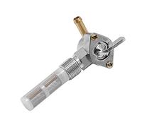 3/8'' NPT Chrome Fuel Petcock 90 Degree Elbow Fuel Shut Off Valve Replacement for Motorbike Fuel Supply, Harley Motorcycle