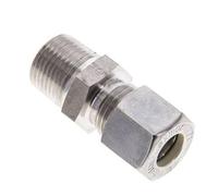 3/8'' NPT Male x 10L Stainless steel Straight Compression Fitting 315 Bar DIN 2353