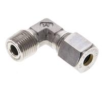 3/8'' NPT Male x 8S Stainless steel 90 deg Elbow Compression Fitting 630 Bar DIN 2353