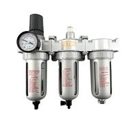 3/8" NPT MID FLOW Filter Regulator Coalescing Desiccant Dryer System For Compressed Air Lines, Poly Bowls, Great For Paint Spray And Plasma Cutter (AUTO DRAIN)