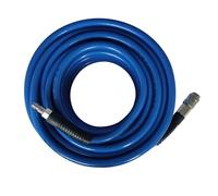 3/8" PVC Reinforced Air Compressor Hose Blue with 1/4" Europe Steel Quick Coupler and Plug Fittings, 15m Length