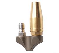 3/8" Reverse Turbine Nozzle for Pressure Washer, 3000 PSI Stainless Steel & Brass Drain Jetter with Rotating Jet and Wide-Angle Spray
