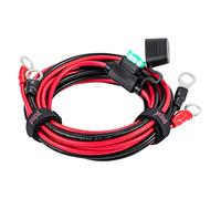 3/8" Ring Eyelet Terminal Battery Boost Cable Heavy-Duty 30A Fuse 12V/24V 12AWG Cord 10Ft