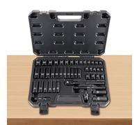 3/8 Socket Set, Complete Hand Tool Kit 47 Pieces - Metric Quick Release Ratchet 72 Teeth for Mechanical Cycle, Plumbing, Construction Site, Motorcycle and Truck