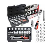3/8" Socket Set Ratchet 22pcs Yato Professional AS-DRIVE In Handy Case YT-38561
