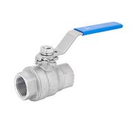 3/8" Stainless Steel Ball Valve with Lever Handle, Female Thread on Both Sides, Lightweight Closing Mechanism Ideal Shut-Off Valve for Industrial, Commercial and Household Applications.
