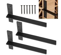 3/8" Thick Floating Shower Bench Brackets 3 Pcs, 20"x12"x2.5"Heavy Duty Free Hanging T Shelf Support Brackets, Wall Mount Bracket for Granite, Vanity, Shower Bench, Cabinets, Dishwasher,Countertop
