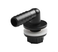 3/8" to 14mm Elbow Connector for IBC Tank and Rain, Plastic Hose Nozzle Adapter for Fish Tank Irrigation Water Storage, Secure Leak- Drain Fitting, Black