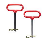 3/8 Trailer Tow Hitch Pin with Red Handle and Clip ,3/8x4-1/2 Clevis Pin for Towing with an ATV, UTV or Lawn Tractor, Hardened Steel,Powder-Coated Prevent Rust