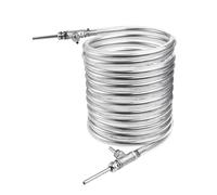 3/8'' X 10M Counterflow Wort Chiller Stainless Steel Heat Exchanger Cooling Coil Pipe Super Efficient Beer Cooling Machine Effortless Cleaning(Without Hose)