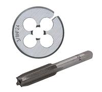 3/8" x 24 UNF Tap & Die Tungsten Steel Taper and 38mm Split Die